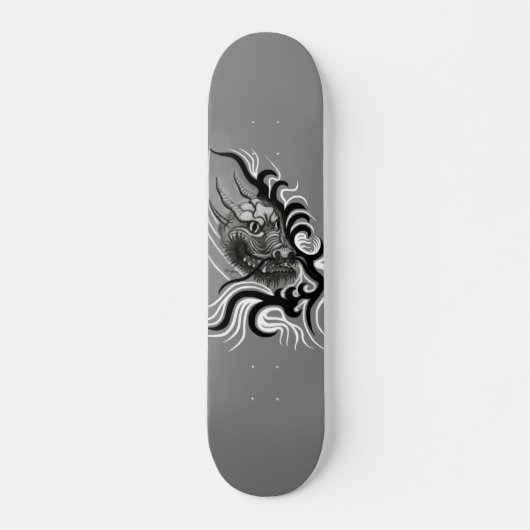 Skateboard Le dragon chinois à la toiture de tatouage (Devant)