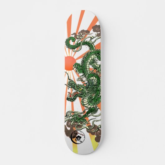 Skateboard Le dragon et le soleil levant (Devant)