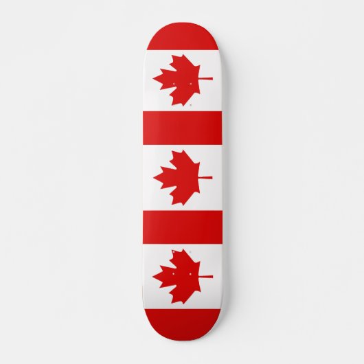 Skateboard Le drapeau de la Feuille d'érable du Canada (Devant)