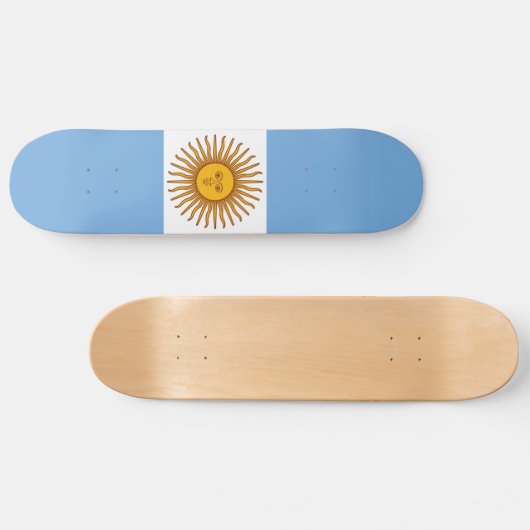Skateboard Le drapeau de l'Argentine (Horz)