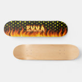 Skateboard Le feu de planche à roulettes d'Emma et conception (Horz)