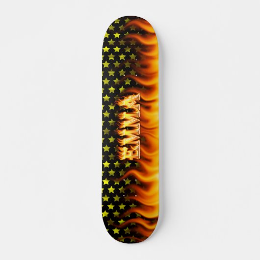 Skateboard Le feu de planche à roulettes d'Emma et conception (Devant)