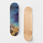 Skateboard Le feu et la glace La nébuleuse Abstraite solitair (Recto)