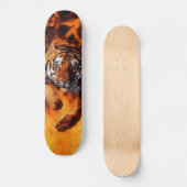 Skateboard Le feu et tigre (Recto)