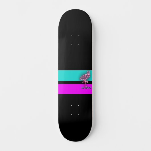 Skateboard Le Flamant rose rose (Recto)