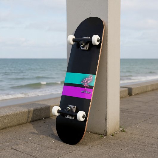 Skateboard Le Flamant rose rose