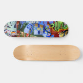 Skateboard Le graffiti forme la plate-forme de planche à (Horz)