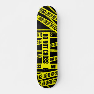 Skateboard Le jaune ne traversent pas des zones dangereuses