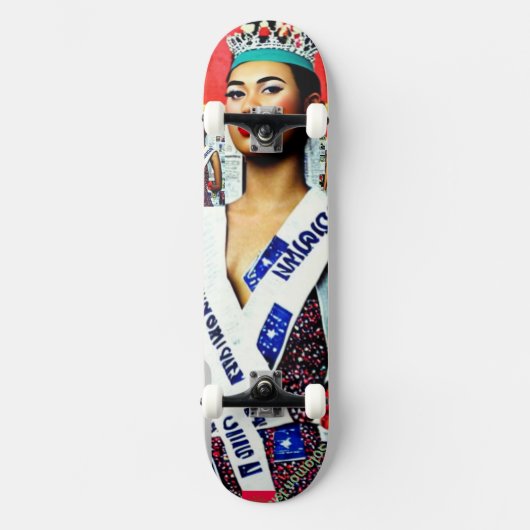 Skateboard Le journal Mache "Miss Îles Salomon" (Recto)
