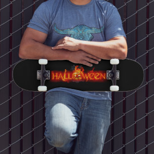 Skateboard Le lettrage massif enflammé d'Halloween de Slipper