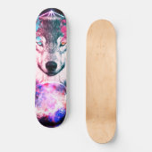 Skateboard Le loup mystique de l'espace (Recto)