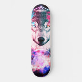 Skateboard Le loup mystique de l'espace (Recto)
