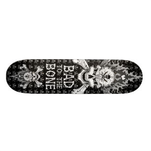 Skateboard Le mauvais au crâne d'os