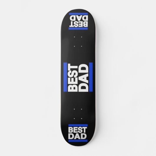 Skateboard Le meilleur bleu de papa (Recto)