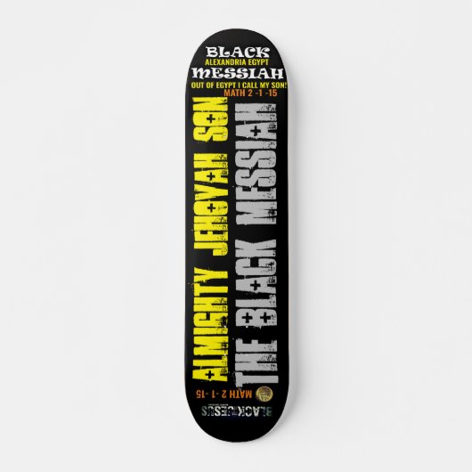 Skateboard LE MESSIE NOIR JMT Skateboard, Deck 7¾" (Devant)
