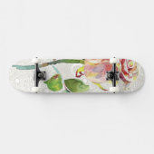 Skateboard Le motif floral fleuri avec l'aquarelle rose s'est (Horz)