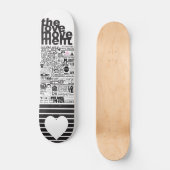 Skateboard Le mouvement "énonciations " d'amour (Recto)