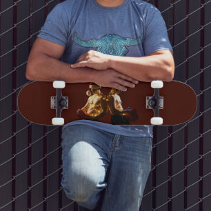 Skateboard Le Noël dos à dos des hommes torse nu de SlipperyJ