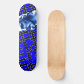 Skateboard Le pain de la vie bleu avec Jésus (Recto)