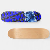 Skateboard Le pain de la vie bleu avec Jésus (Horz)
