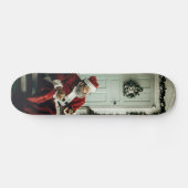 Skateboard Le Père Noël joue de la musique (Horz)