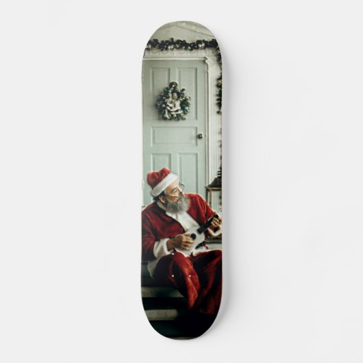 Skateboard Le Père Noël joue de la musique (Recto)
