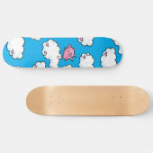 Skateboard Le porc de vol danse sur des nuages (Horz)