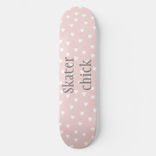 Skateboard Le poussin de patineur   rougissent rose avec les