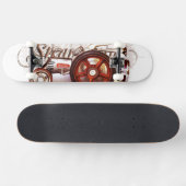 Skateboard Le tracteur de Steampunk embraye la rouille de (Horz)