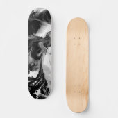 Skateboard LE YIN et LE YANG (art abstrait noir et blanc) ~. (Recto)
