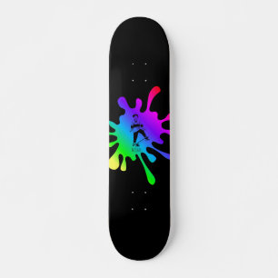 Skateboard L'éclaboussure colorée faisante de la planche à