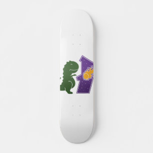 Skateboard Lecture en T rex - Choisir la couleur arrière - pl