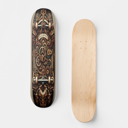 Skateboard "L'élégance de Steampunk" (Recto)