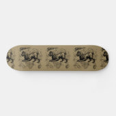 Skateboard Leo Constellation Map Hevelius 1690 sur Taupe (Horz)