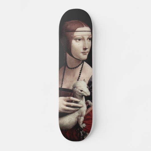 Skateboard Leonardo da Vinci - Madame avec une hermine (Recto)