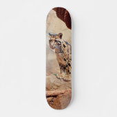 Skateboard léopard nébuleux image nature faune exotique (Devant)