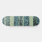 Skateboard Léopard Pailleté Rayures Glam 2 (Horz)