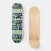 Skateboard Léopard Pailleté Rayures Glam 2 (Recto)