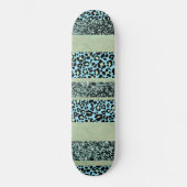 Skateboard Léopard Pailleté Rayures Glam 2 (Recto)