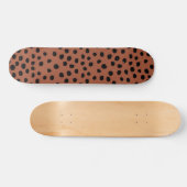 Skateboard Leopard Print Dots Rust Terracotta Cheetah Spots (Horz)
