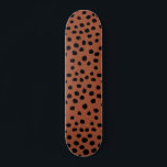 Skateboard Leopard Print Dots Rust Terracotta Cheetah Spots<br><div class="desc">Poster de animal - taches Empreintes de léopard - tons terreux - brun / rouille.</div>