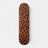 Skateboard Leopard Print Dots Rust Terracotta Cheetah Spots (Devant)