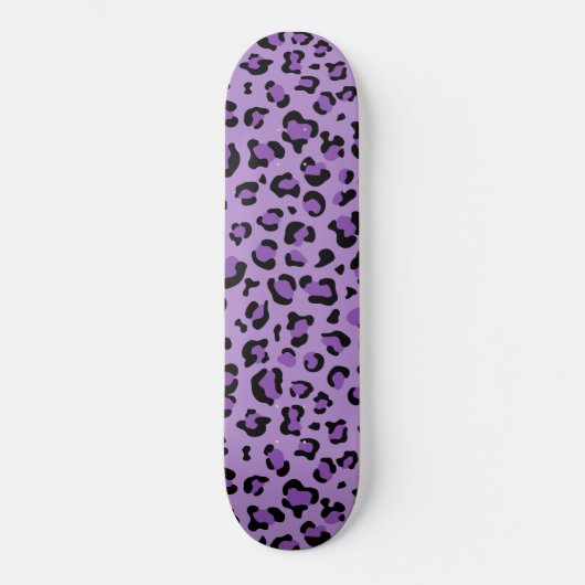 Skateboard Leopard Print, Léopard Spots, Purple Leopard (Recto)