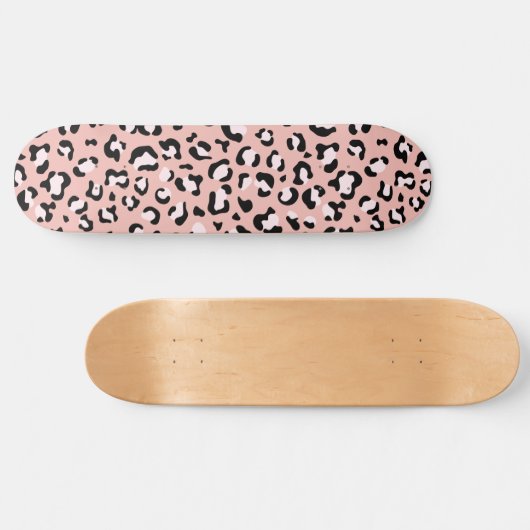 Skateboard Léopard Print, Léopard Spots, Rose Léopard (Horz)