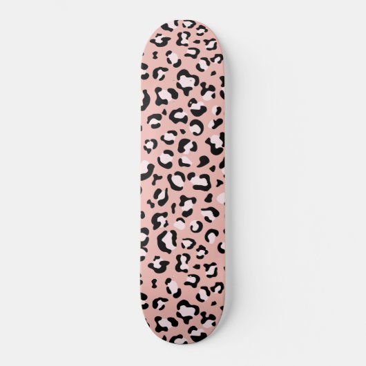 Skateboard Léopard Print, Léopard Spots, Rose Léopard (Recto)