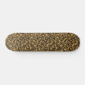 Skateboard Leopard Spots Gold Fur Jaguar Motif (Horz)