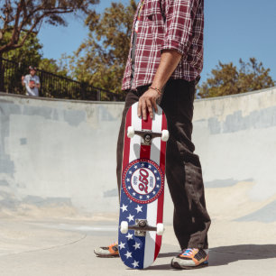 Skateboard Les 250 ans d'Amérique avec le drapeau des États-U
