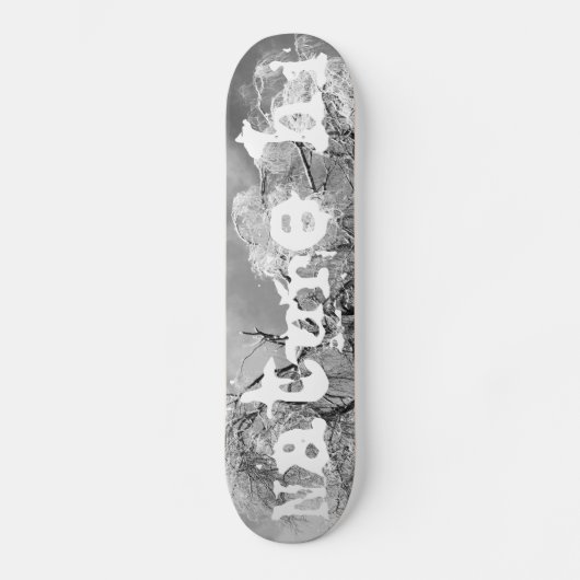Skateboard les arbres l'hiver (Recto)