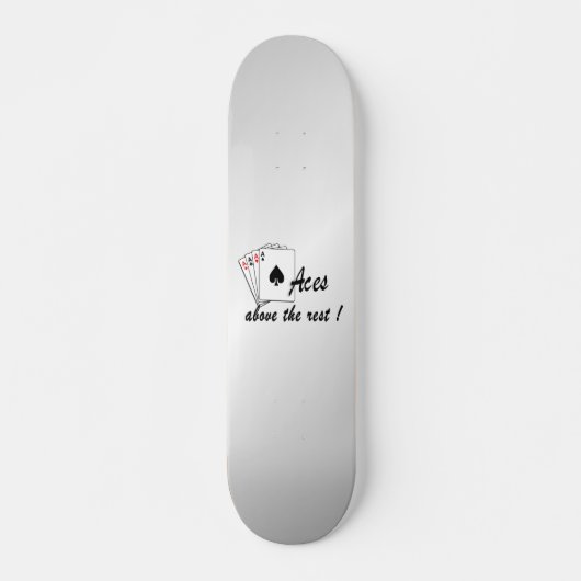 Skateboard Les As au-dessus du reste Coussin rond argent (Devant)