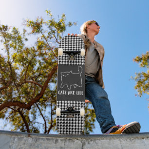SKATEBOARD LES CHATS AMOUREUX DE LES CHATS SONT UN PONT DE SK